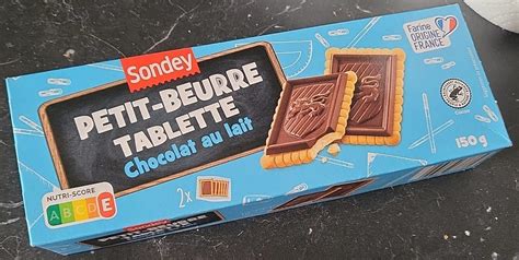 Petit Beurre Tablette Chocolat Au Lait Sondey 150 G