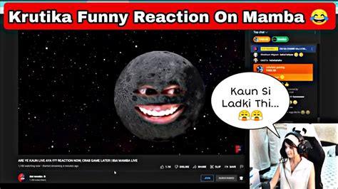 Krutika Funny Reaction On Mambas Stream 😂 L Krutika React On Mamba😂