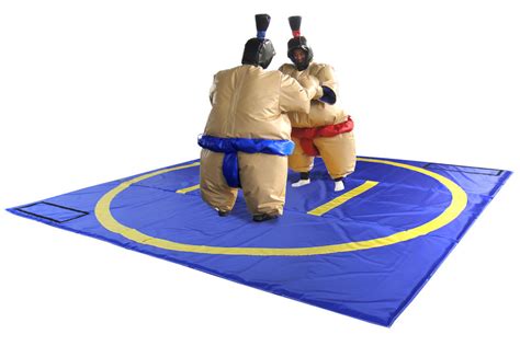 Sumo Suit rentals Chicago, IL Wrestling Sumo Suits include Headgear and Mat