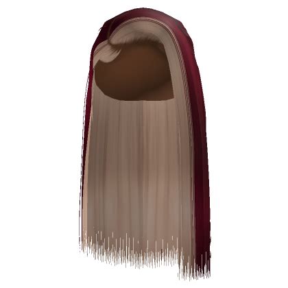 Red Side Part Silk Press W Blonde Skunk Stripe Roblox