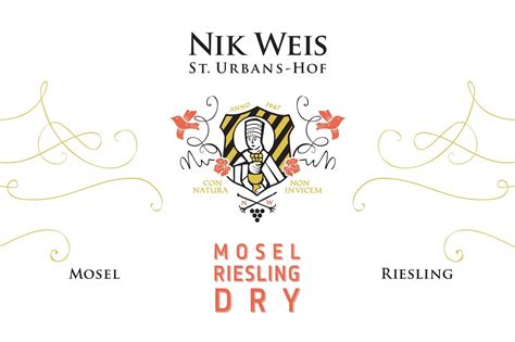 2021 Nik Weis St Urbans Hof Riesling Dry 750ML Hill Side Vineyards