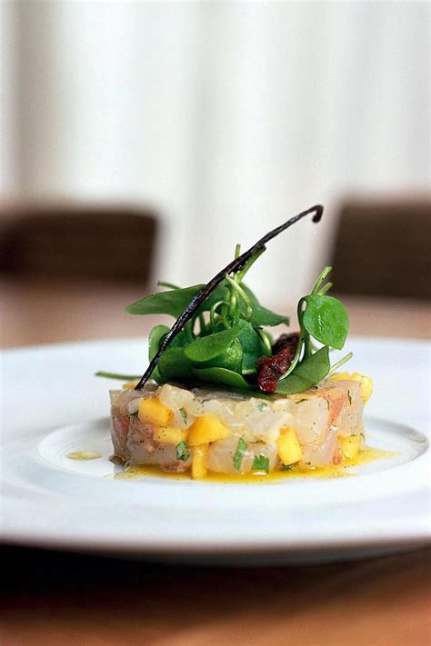 Recette tartare de daurade à l huile vanille et mangue Cuisine