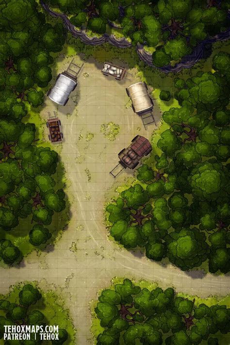 Convoy In The Woods Battlemap By Gamaweb On Deviantart