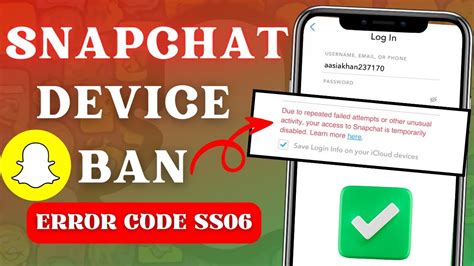 How To Fix Snapchat Device Ban IPhone Error Code Ss06 Ss07 Snapchat