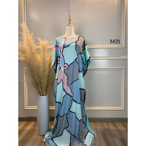 Kaftan Blok Kelawar Batik Lukis Tangan Design Eksklusif Pastel Colour