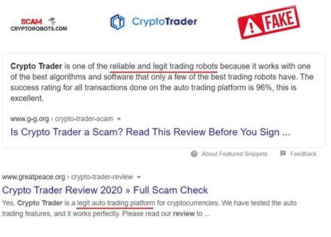 Crypto Trader Review Worth It Or Scam Scam Crypto Robots