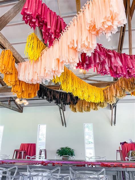 Ceiling Streamers Streamer Decorations Streamer Backdrop Fringe Backdrops Grad Party