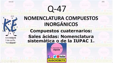 Oxisales Cidas Nomenclatura Sistem Tica O De La Iupac Primera Parte