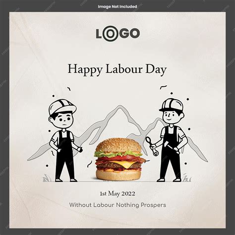 Premium PSD | Labor day special burgers that reach new heights labor