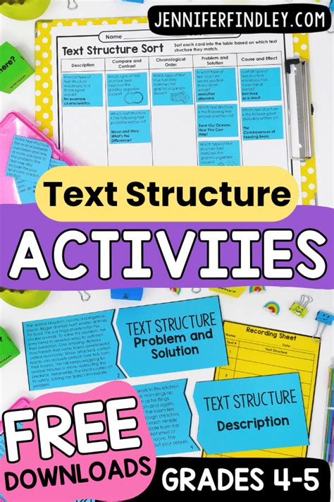 text structure activities nonfiction text structures