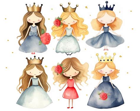 The Princesses Are Wearing Their Dresses And Tiaras With Roses In