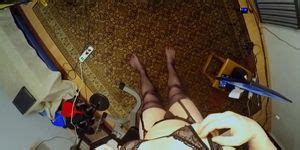 Tobi Full Shaved Day 01 03 POV Lingerie Suspenders Bra And Mini Fishnet Dress Make Me Horny