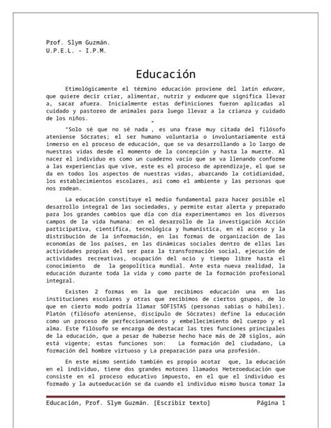 Doc Ensayo Educacion Postgrado Dokumen Tips