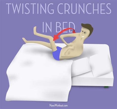 Twisting Crunches In Bed Get Rock Solid Abs In Bed Ab Workout In
