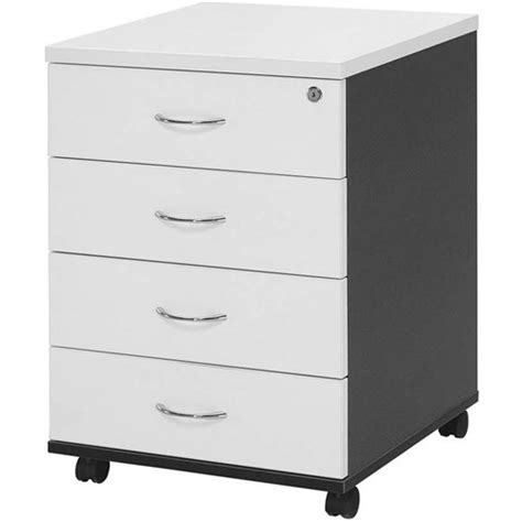 Office Furniture Logan Melamine Mobile Pedestal 4 Drawer Lockable