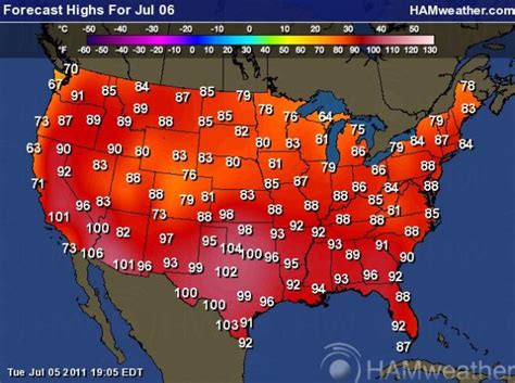 Temperature Map Of Usa Today – Map Vector