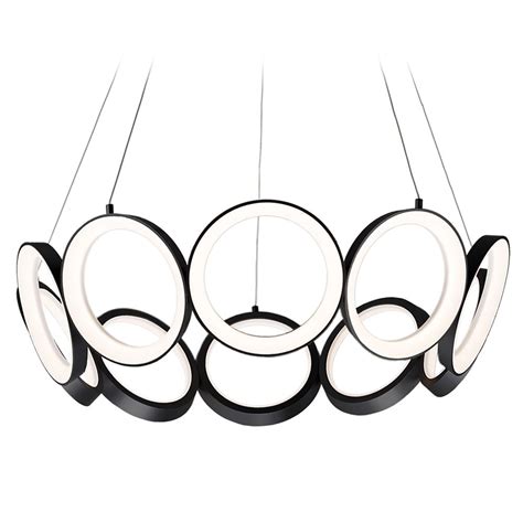 Oros Black Led Chandelier By Kuzco Lighting Ch Bk Destination