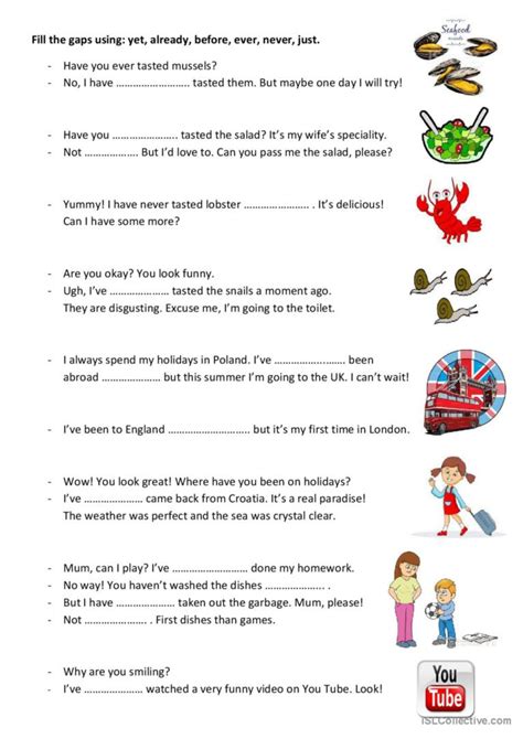 Present Perfect Yet Already Just English Esl Worksheets Pdf And Doc