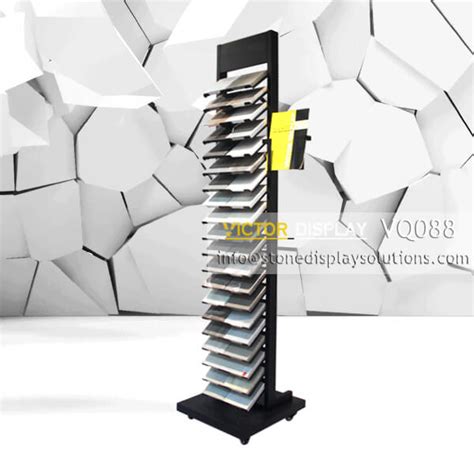 Table Top Display Stand has five slots to display five stone sample colors