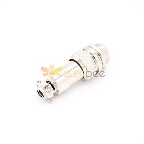 Gx12 Aviation Connector Female 4pin Straightcable Line Solder Type