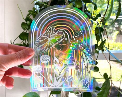 Sticker Plant Mutha Rainbow Making Suncatcher Window Decal Etsy