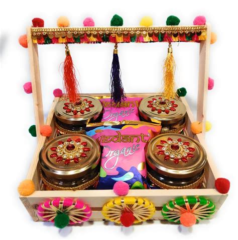 Multicolor Wooden Holi Gift Hamper Basket Hlc X X Inch At Rs