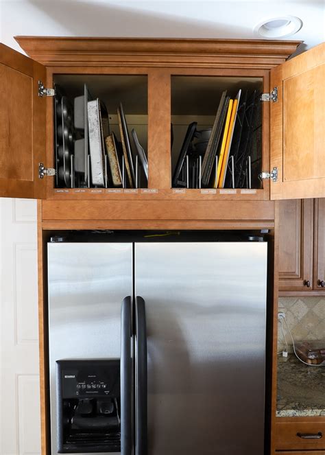 How To Organize Cabinets Above The Refrigerator The Homes I Have Made