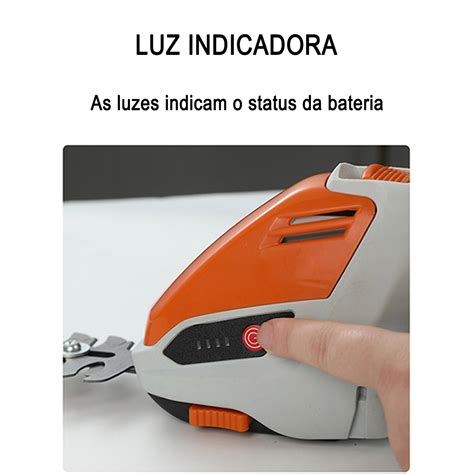 Podador Aparador De Arbusto Arvore Cerca Viva Grama Sem Fio Laminas