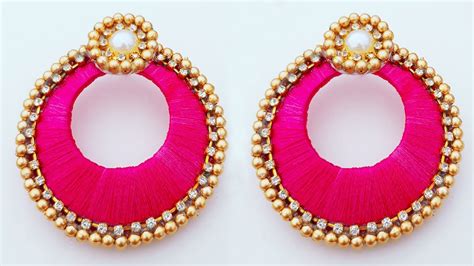 Easy And Beautiful Silk Thread Earrings Make Silk Thread Jhumkas