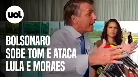 Bolsonaro sobe tom ataca Moraes e xinga Lula de pinguço YouTube