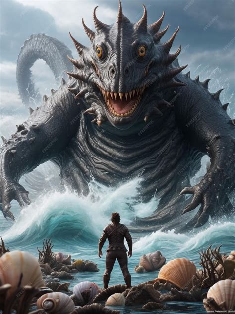 Premium Ai Image Sea Serpent 8k Wallpaper Ultra High Quality Scary