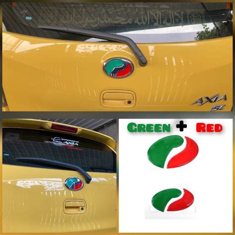 PERODUA LOGO 2PCS REFLECTOR PERODUA STICKER EMBLEM FRONT REAR Myvi