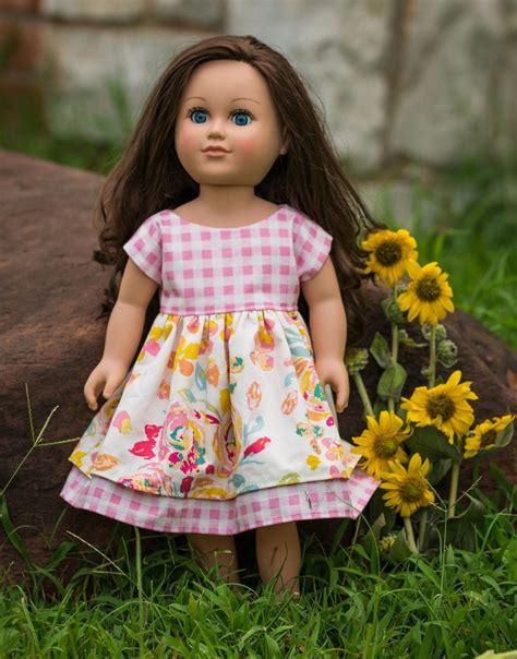 Lorne Doll Dress Pdf Sewing Pattern Including Doll Sizes 15 And 18