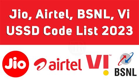 Jio Airtel Vi BSNL क जरर USSD Code List 2023 The Reviewer