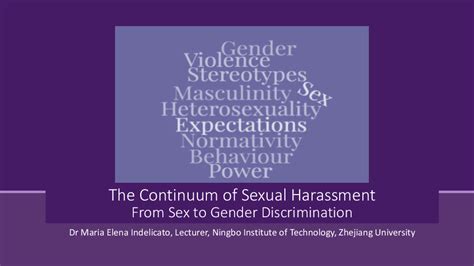 Pdf The Continuum Of Sexual Harassment From Sex To Gender Discrimination