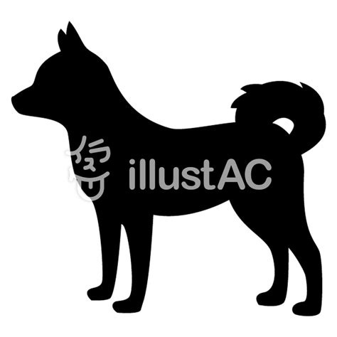 犬のシルエットイラスト No 952078／無料イラストなら「イラストac」