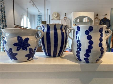 Ceramics Greek Urns Blue And White Halcyon Atelier