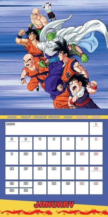 Dragon Ball Calendarios de pared 2024 Consíguelos en Posters es