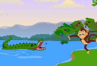 Kids Page: The Monkey and the Crocodile - Panchatantra Story | Moral ...