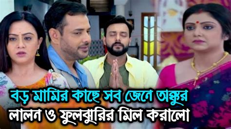 বড় মামির কাছে সব জেনে অঙ্কুর লালন ও ফুলঝুরির মিল করালো । ধুলোকনা ২ জুন