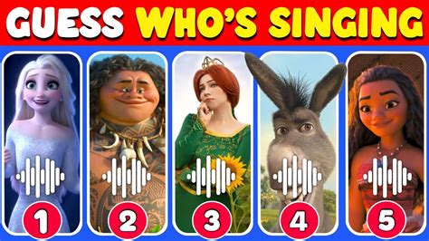 Guess Who S Singing Disney Song Quiz Challenge Moana Elsa