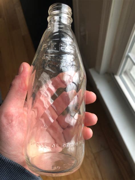 Vintage 1980 Pepsi Cola 10 Fl Oz Clear Glass Swirl Bottle Etsy