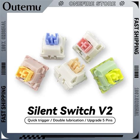 Outemu Interruptor Silencioso Peach V Para Teclado Mec Nico