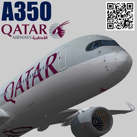 D Asset Airbus A Xwb Qatar Airways Cgtrader