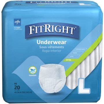 Medline Men S Fitright Underwear Heavy Absorb L Xl Ct