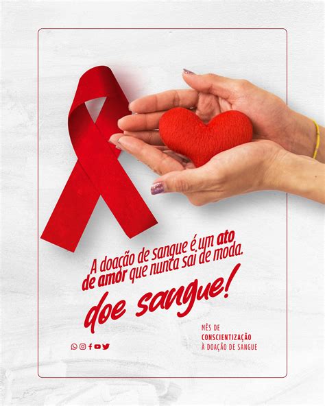 Post Feed Doar Sangue é um ato de Amor Social Media PSD Editável