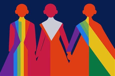 Lgbtq Stolz Und Toleranz Menschen Illustration Regenbogen Premium Vektor