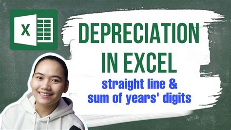 Depreciation Gamit Ang Excel Straight Line Method Sln At Sum Of Years’ Digits Syd Youtube