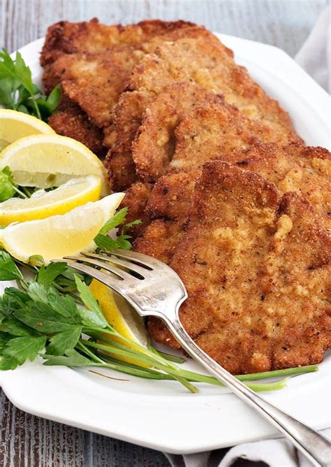 Schnitzel Thin Breaded German Pork Chops Easy Pork Schnitzel Recipe