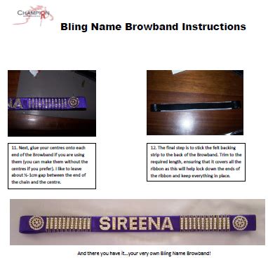 PDF: How to make a Bling Name Browband - Champion Browbands | DIY Browband Supplies